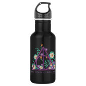 Floral Deathly Hallows Graphic Waterfles (Voorkant)