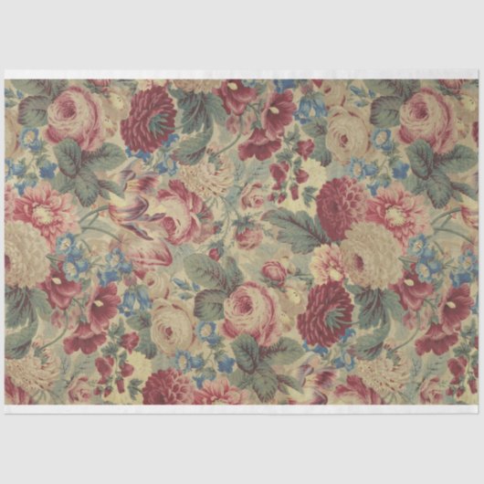 Floral debetpapier tissuepapier (Voorkant)