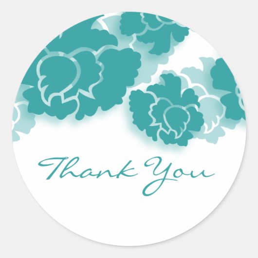 Floral Decadence Dank u Stickers (Voorkant)