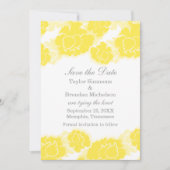 Floral Decadence Save the Date Invite, Yellow (Voorkant)