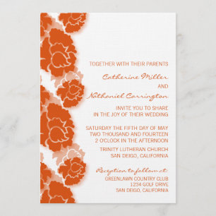 Floral Decadence Wedding Invitation Kaart