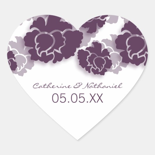 Floral Decadence Wedding Stickers (Voorkant)