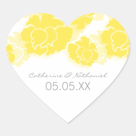 Floral Decadence Wedding Stickers (Voorkant)