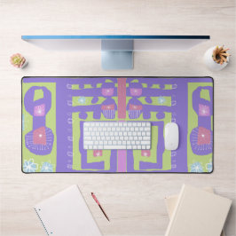 Floral Decal Ethnic Print Paars Green White Bureaumat