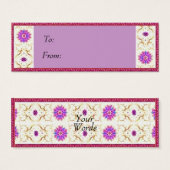 Floral Deco Cadeau Label Mini Visitekaartjes (Voorkant /achterkant)