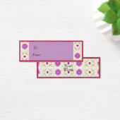 Floral Deco Cadeau Label Mini Visitekaartjes (Bureau)