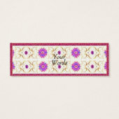 Floral Deco Cadeau Label Mini Visitekaartjes (Achterkant)