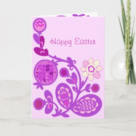 Floral Deco Easter Kaart (Voorkant)