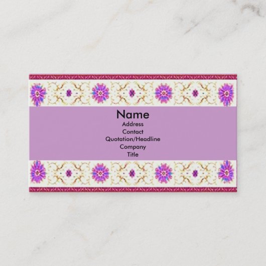 Floral Deco-profielkaart Visitekaartje (Voorkant)