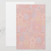 Floral Deco Stationery Briefpapier (Voorkant / Achterkant)
