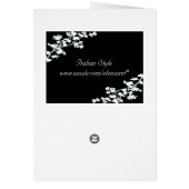 Floral Deco Wedding Menu Card (Achterkant)