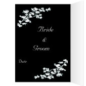 Floral Deco Wedding Menu Card (Binnen (Links))