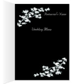Floral Deco Wedding Menu Card (Binnen (Rechts))