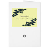  Floral Deco Wedding Menu Card (Achterkant)