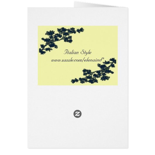  Floral Deco Wedding Menu Card (Achterkant)