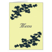 Floral Deco Wedding Menu Card (Voorkant)