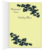  Floral Deco Wedding Menu Card (Binnen (Rechts))