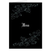 Floral Deco Wedding Menu Kaart (Voorkant)