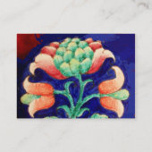 FLORAL DECOR Blue, Pink, Green Visitekaartje (Achterkant)