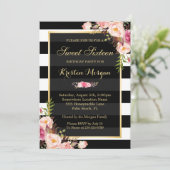  Floral Decor for Sweet Sixteen Party Kaart (Staand voorkant)