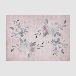 floral decor muziekblad tissuepapier