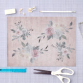  floral decor muziekblad tissuepapier (Craft)