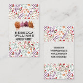Floral decoratief patroon | Make-up Foundation Visitekaartje (Voorkant / Achterkant)