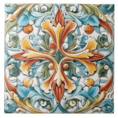 Floral decoratieve Tegels Tegeltje (Voorkant)