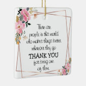 Floral Decoration with Thank You Message Keramisch Ornament (Rechts)