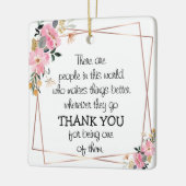 Floral Decoration with Thank You Message Keramisch Ornament (Links)