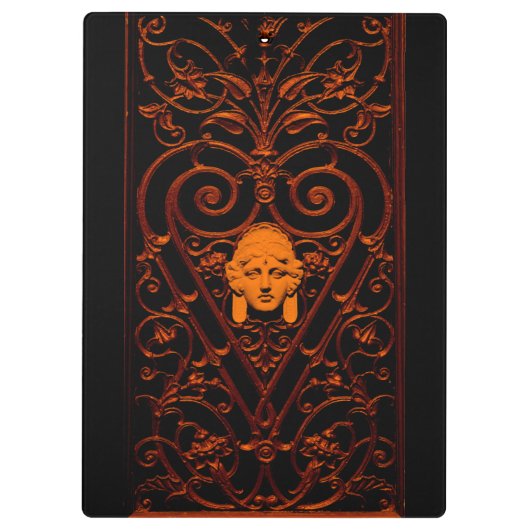 Floral Decorative Art Wat Iron Cliboard Klembord (Achterkant)