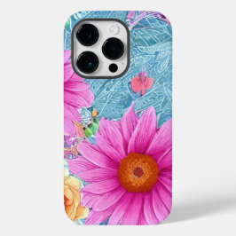 Floral Decorative iPhone 14 Pro hoesje