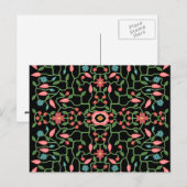 Floral Decorative Pattern Feestdagenkaart (Voorkant / Achterkant)