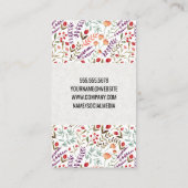 Floral Decorative Pattern | Makeup Kit Visitekaartje (Achterkant)