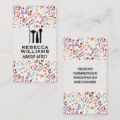 Floral Decorative Pattern | Makeup Kit Visitekaartje (Voorkant / Achterkant)