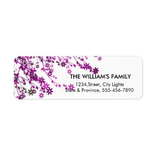 Floral  Decorative Swirl Return Labels