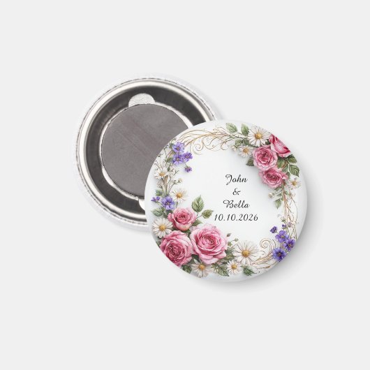 Floral Decorative Wreath Magneet (Voorkant / Achterkant)