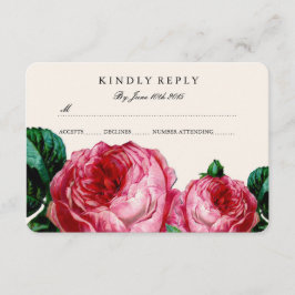 FLORAL DECOUPAGE RSVP-KAARTEN RSVP KAARTJE