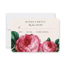  FLORAL DECOUPAGE RSVP-KAARTEN
