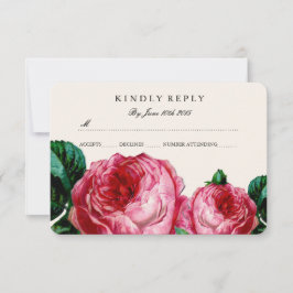  FLORAL DECOUPAGE RSVP-KAARTEN RSVP KAARTJE