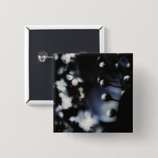 Floral Deep Vierkante Button 5,1 Cm (Voorkant /achterkant)