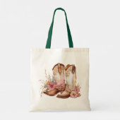 Floral Deer Antlers Cowgirl Tote Bag (Achterkant)
