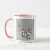 Floral Deer Antlers Mok (Links)