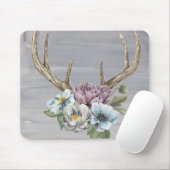 Floral Deer Antlers Muismat (Met muis)