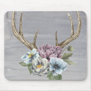 Floral Deer Antlers Muismat