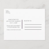 Floral Deer Antlers & String Lights Bewaar de datu Aankondigingskaart (Achterkant)