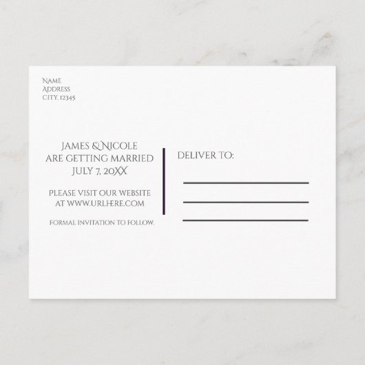 Floral Deer Antlers & String Lights Bewaar de datu Aankondigingskaart (Achterkant)