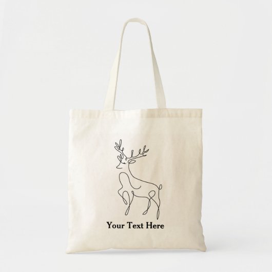 Floral Deer Antlers Tote Bag (Voorkant)