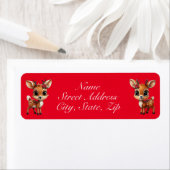 Floral Deer, Floral Fawn, Doe, Rendier 🦌🎄 Rood Etiket (Insitu)