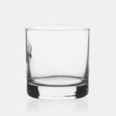 Floral Deer Hoofd Schedel en Rozen Whisky Glas (Links)